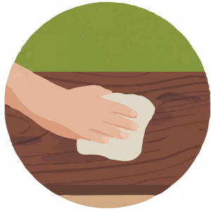 Na kraju ispolirajte dasku čistom mekom krpom kako bi odstranili ostatke ulja.