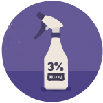 Naspite 3% hidrogen peroksid u posebnu sprej bocu.